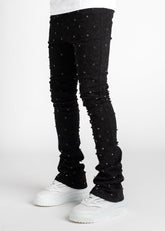 All Black Embellished Denim Jeans