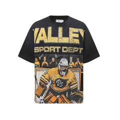 Valleydream Black Valley Sport Dept Vintage Hockey Graphic T-Shirt