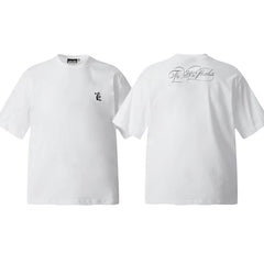 Hellstar White Minimal Script Back Print Tee