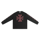 West Coast Choppers Cross Print ERD Stylist Same Style Waffle Sanskrit Long Sleeve (3)