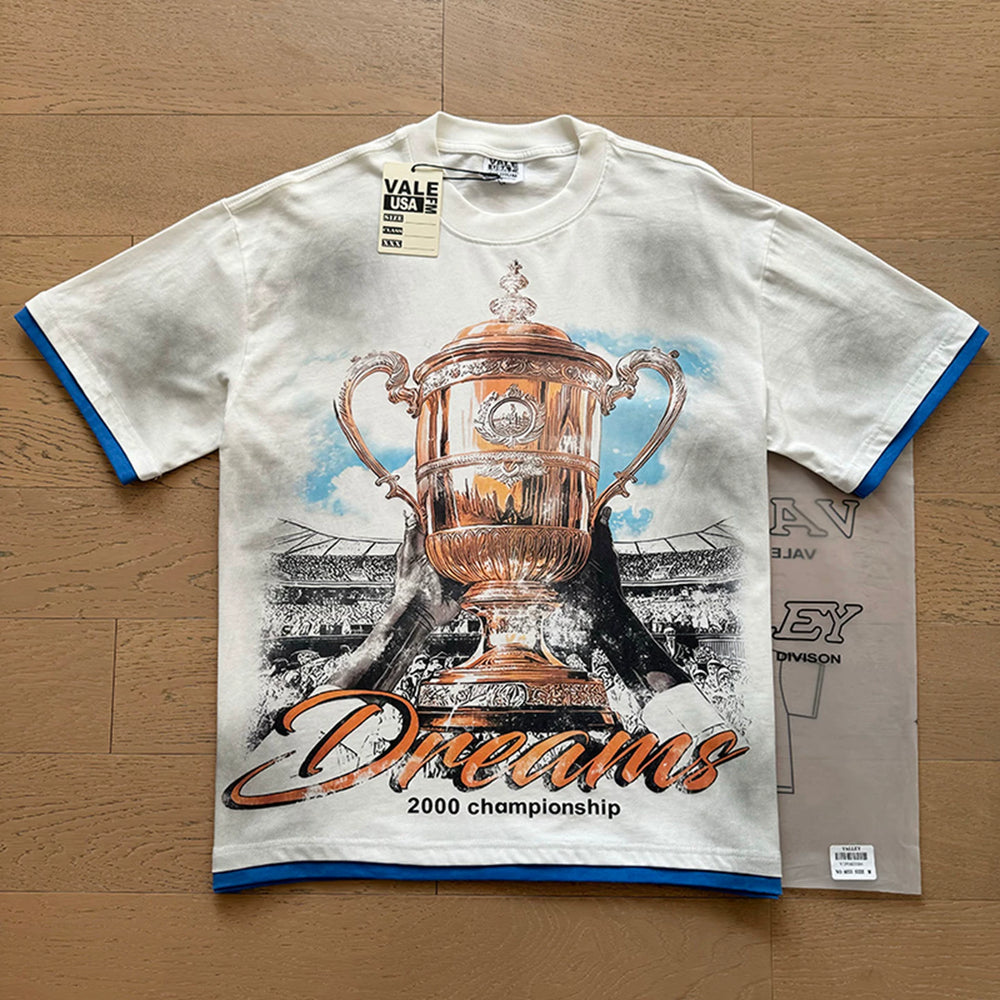 VALEFOREVER White Trophy 2008 Championship Vintage Graphic T-Shirt