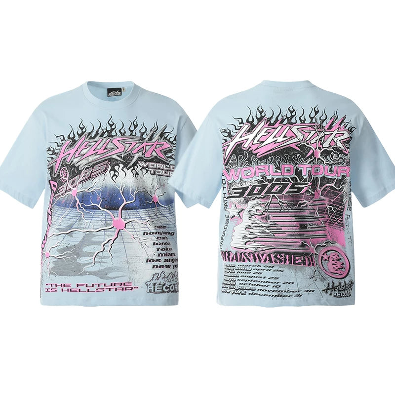 Hellstar Light Blue World Tour Graphic Tee