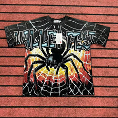 Valleydream Black Valley Fest Spider Web Vintage Graphic T-Shirt