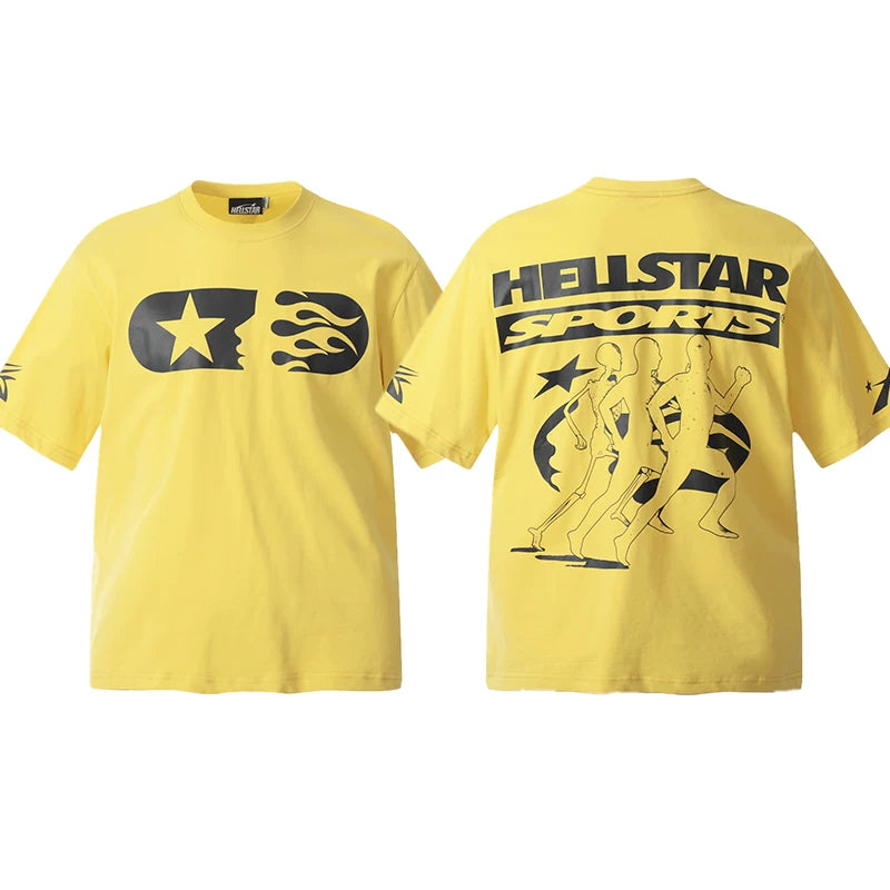 Hellstar Yellow Sports Star Graphic Tee