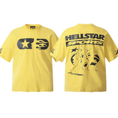 Hellstar Yellow Sports Star Graphic Tee