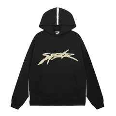Sp5der Graffiti Script Pullover Hoodie - Black