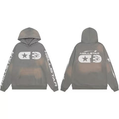 Hellstar Grey Star Badge Hoodie