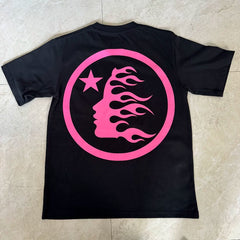 Pink Circle Portrait Print T-Shirt