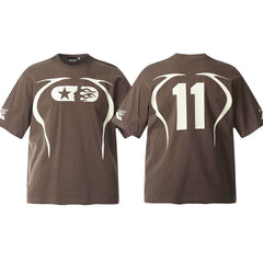 Hellstar Brown Number 11 Graphic Tee