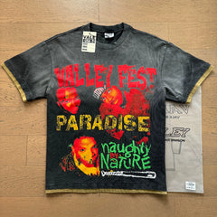 VALEFOREVER Black Washed Valley Fest Paradise Naughty By Nature Vintage T-Shirt