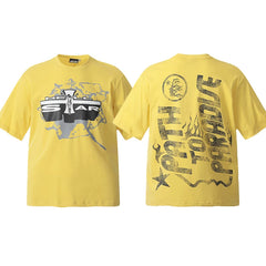 Hellstar Yellow Car Graphic Tee