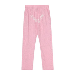 Sp5der Logo Sweatpants - Light Pink / Light Fleece Lined