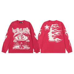 Hellstar Red Eye Flame Portrait Long Sleeve Tee