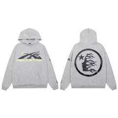 Hellstar Grey Flame Star Hoodie