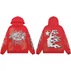 Hellstar Red Flame Star Hoodie