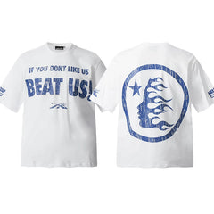 Hellstar White Circular Letter Graphic Tee