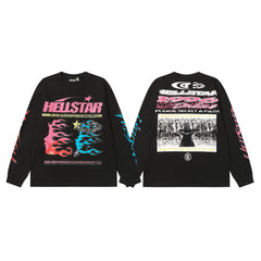 Hellstar Black Flame Portrait Long Sleeve Top