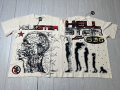 Hellstar Brain Sketch Evolution Cream T-shirt