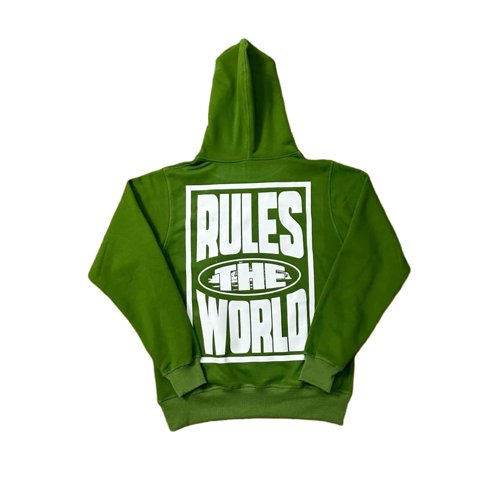 Green Back Graphic Hoodie – Oversized Streetwear Pullover Sweatshirt