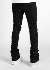 All Black Embellished Denim Jeans