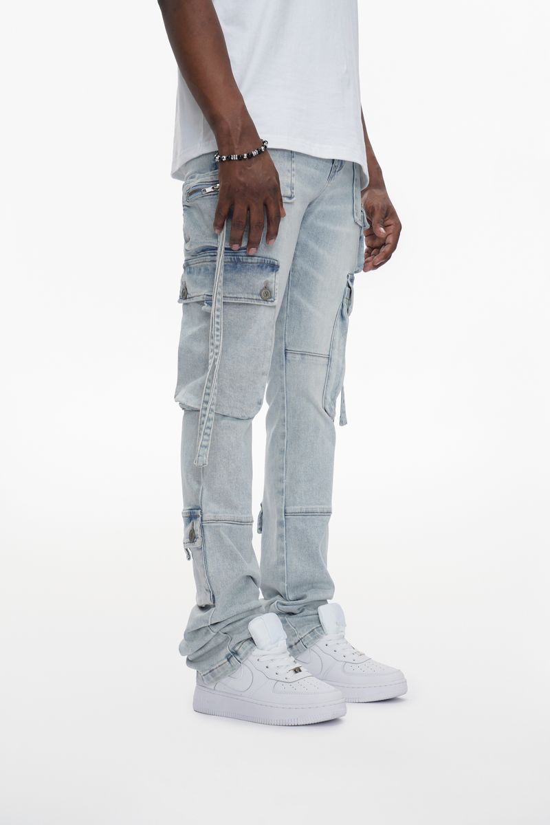 Anom Ice Blue Stacked Jeans