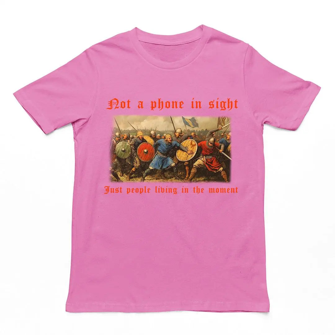 Not a phone in sight just people living in the moment T-Shirt