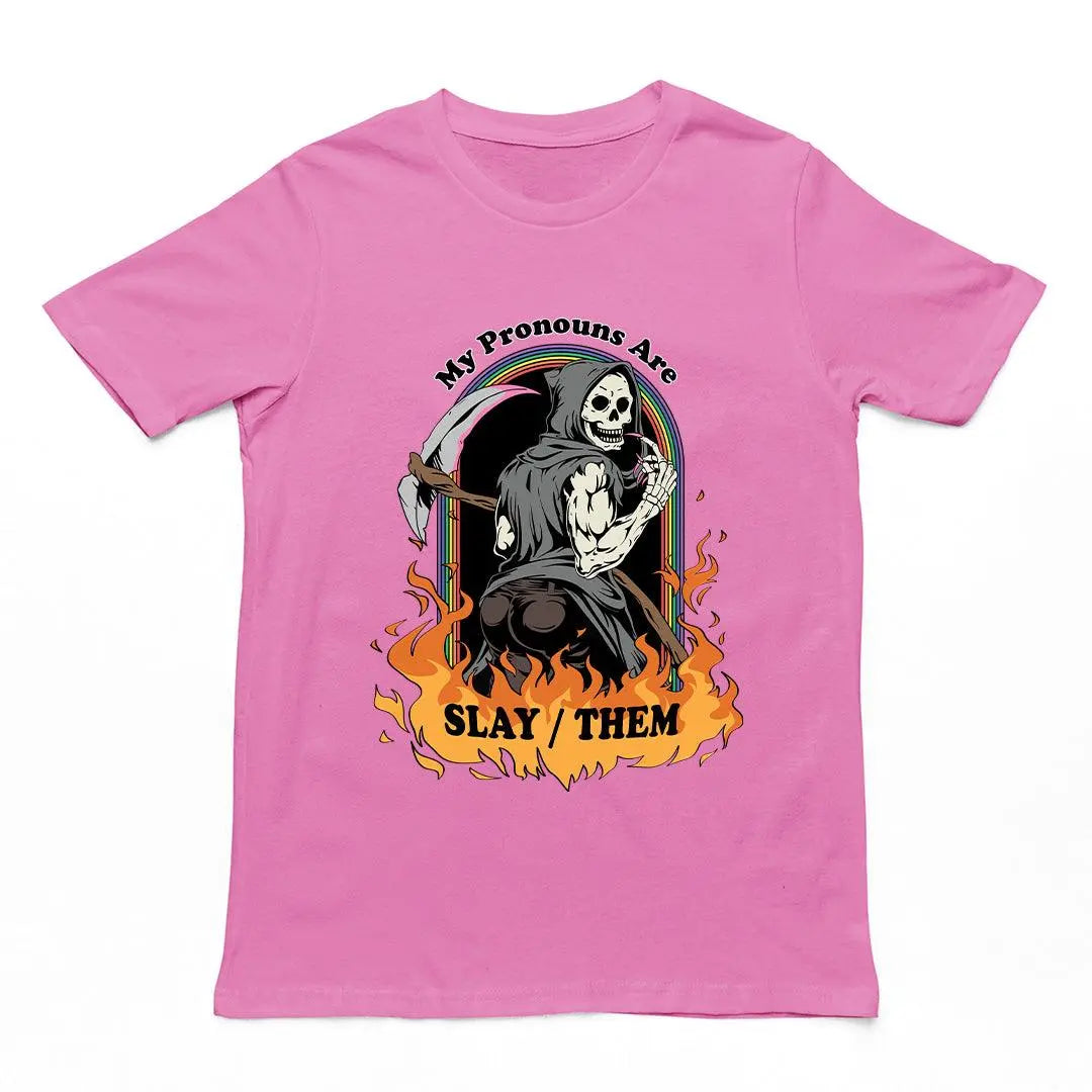 My Pronouns are Slay / Them Cartoon t-shirt