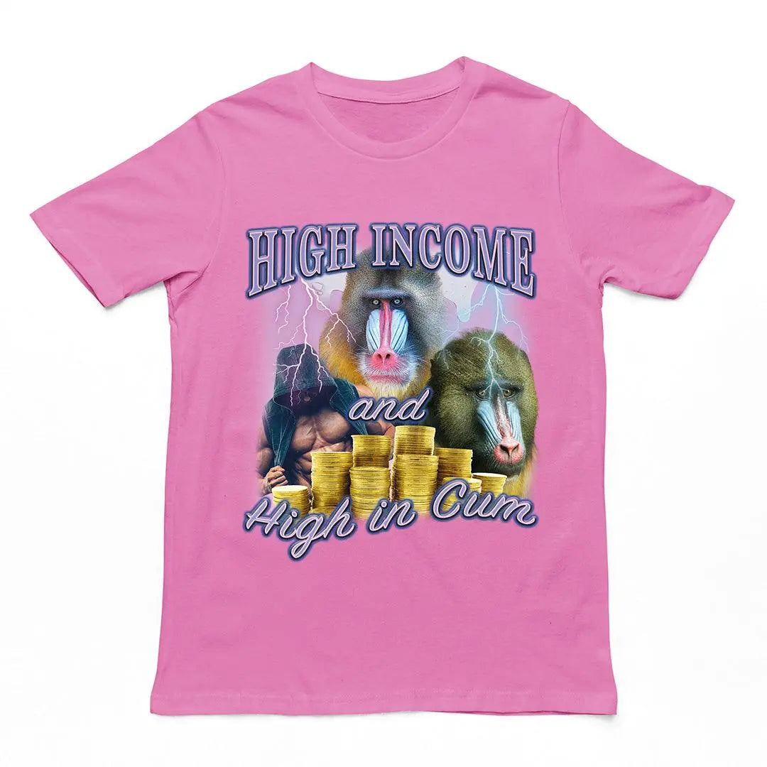 High Income and High in Cum t-shirt