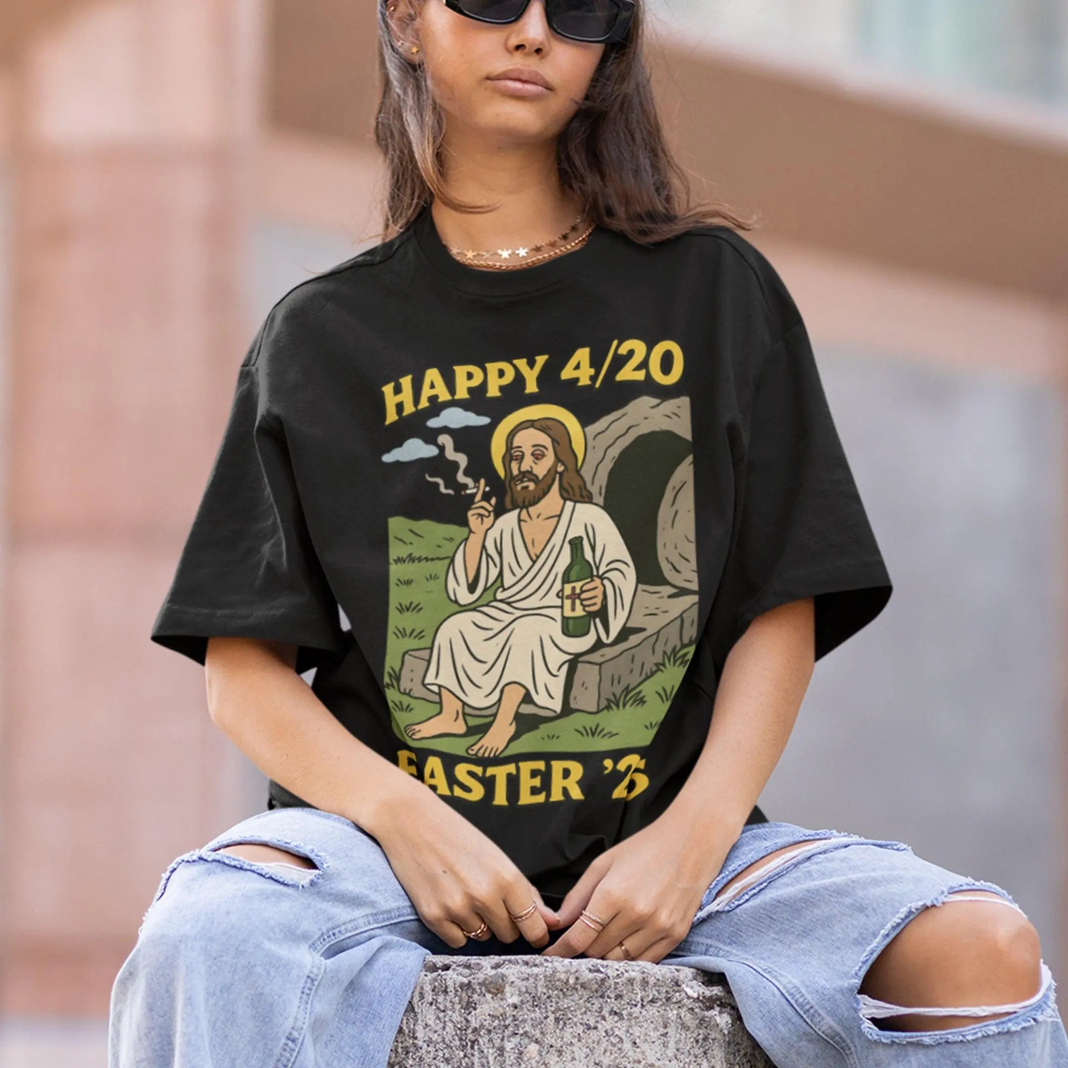 Happy 4/20 Easter '25 Jesus T-Shirt