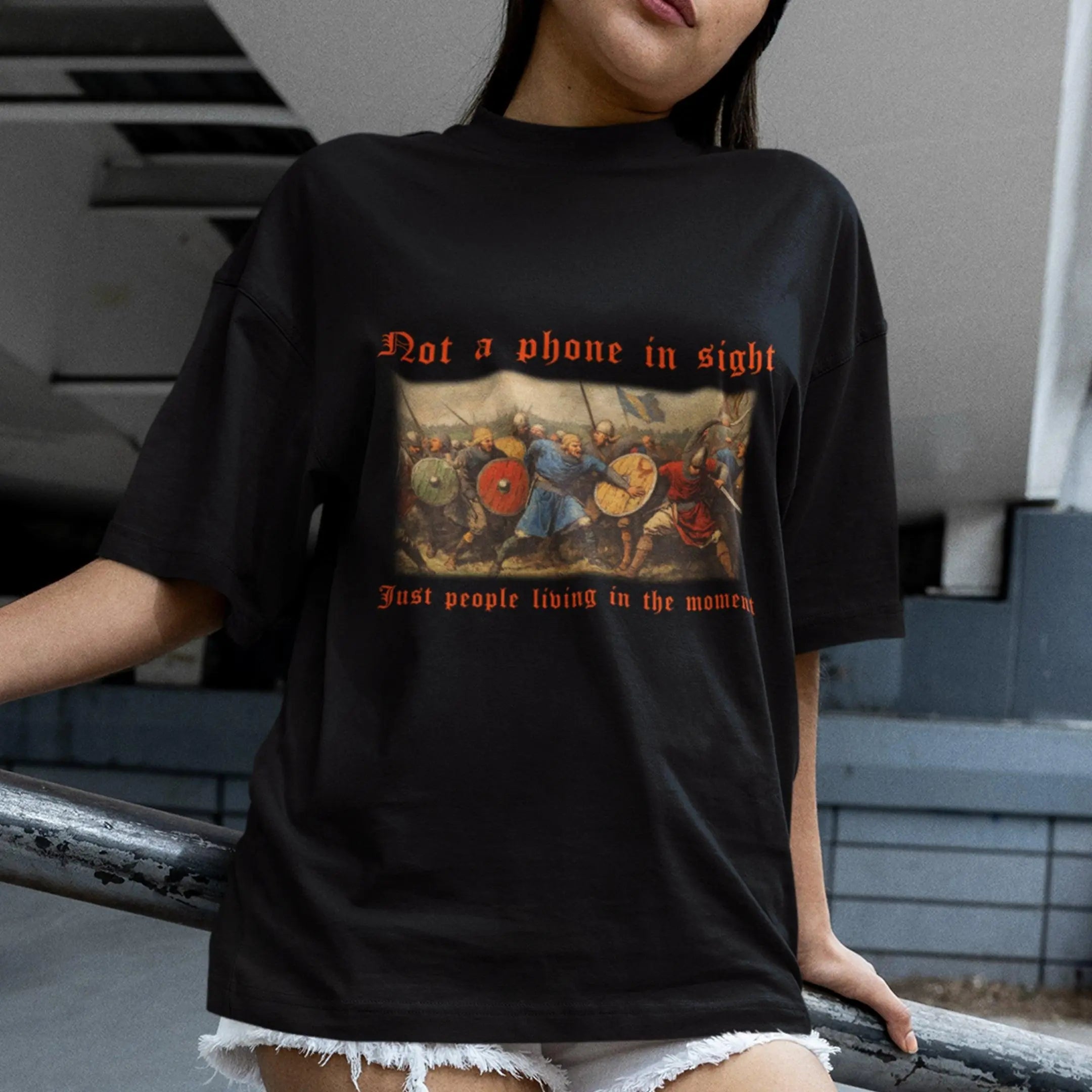 Not a phone in sight just people living in the moment T-Shirt
