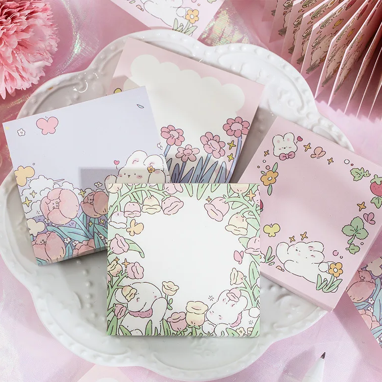 Bunny Blossom Patch Memo Pad