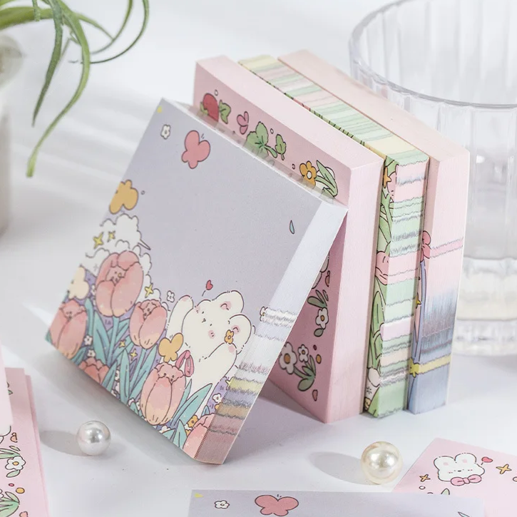 Bunny Blossom Patch Memo Pad