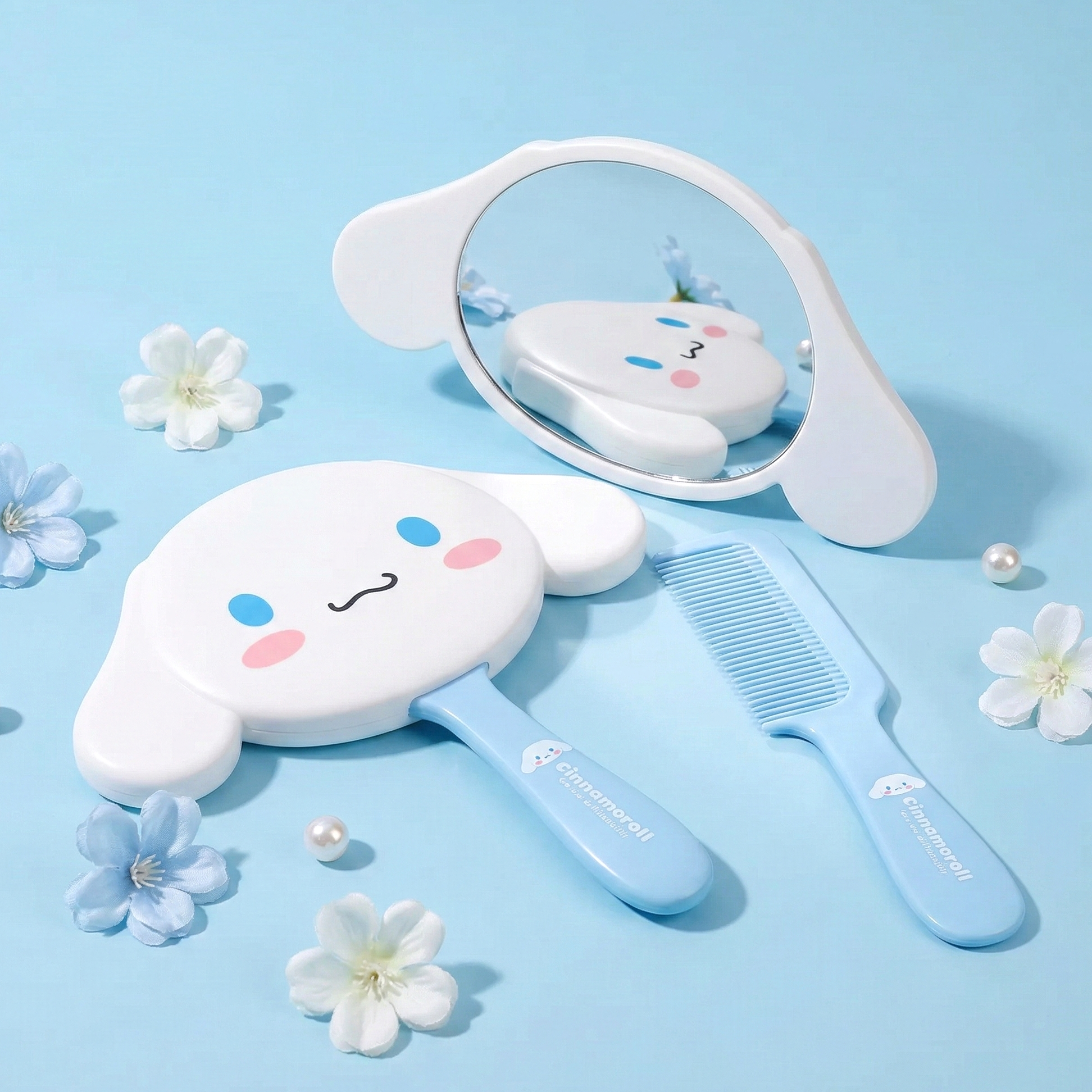 Sanrio Mirror + Comb Vanity Set - Cinnamoroll