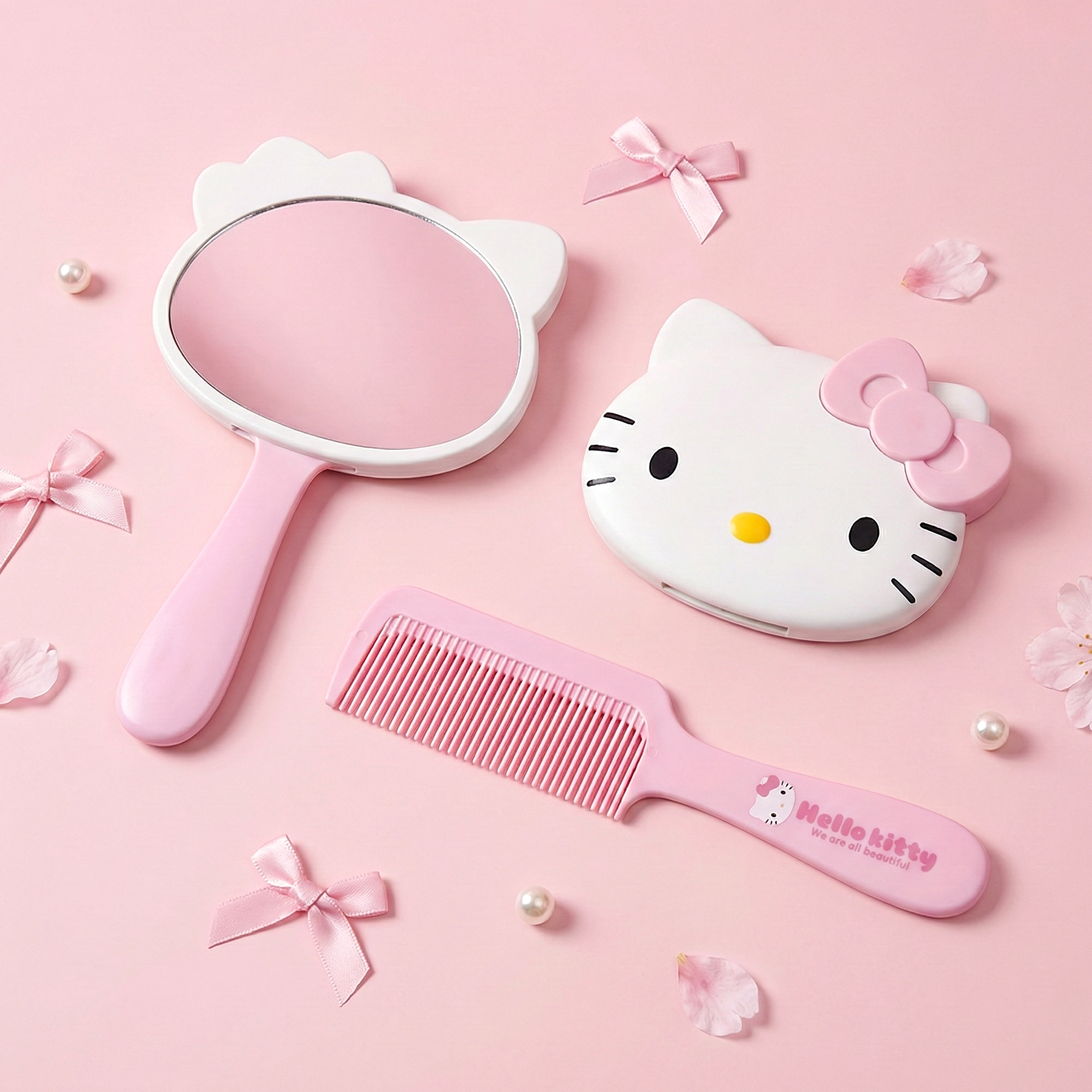 Sanrio Mirror + Comb Vanity Set - Hello Kitty