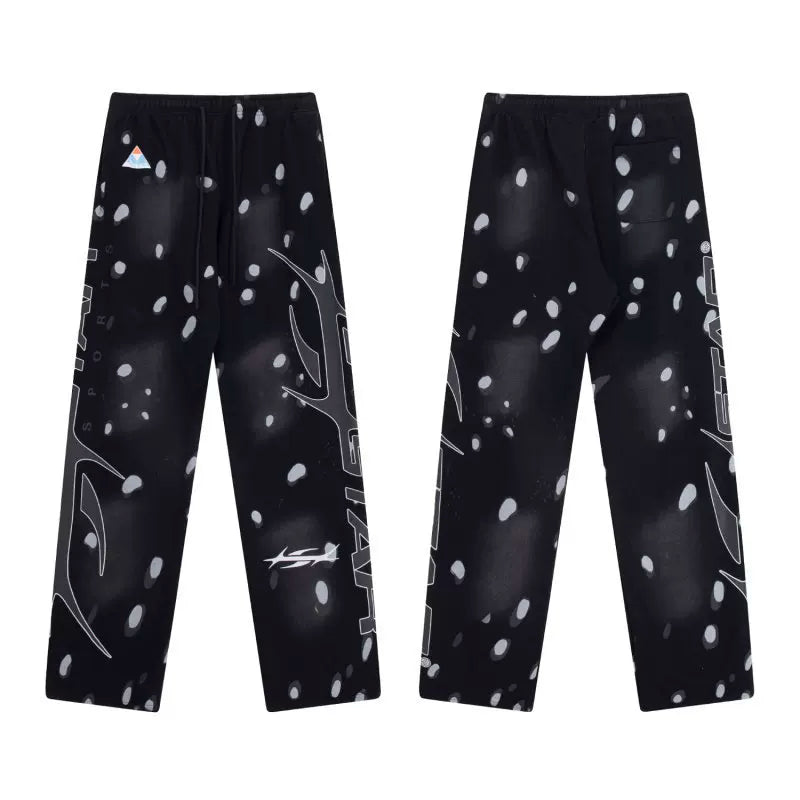 Hellstar Black Speckle Print Sweatpants