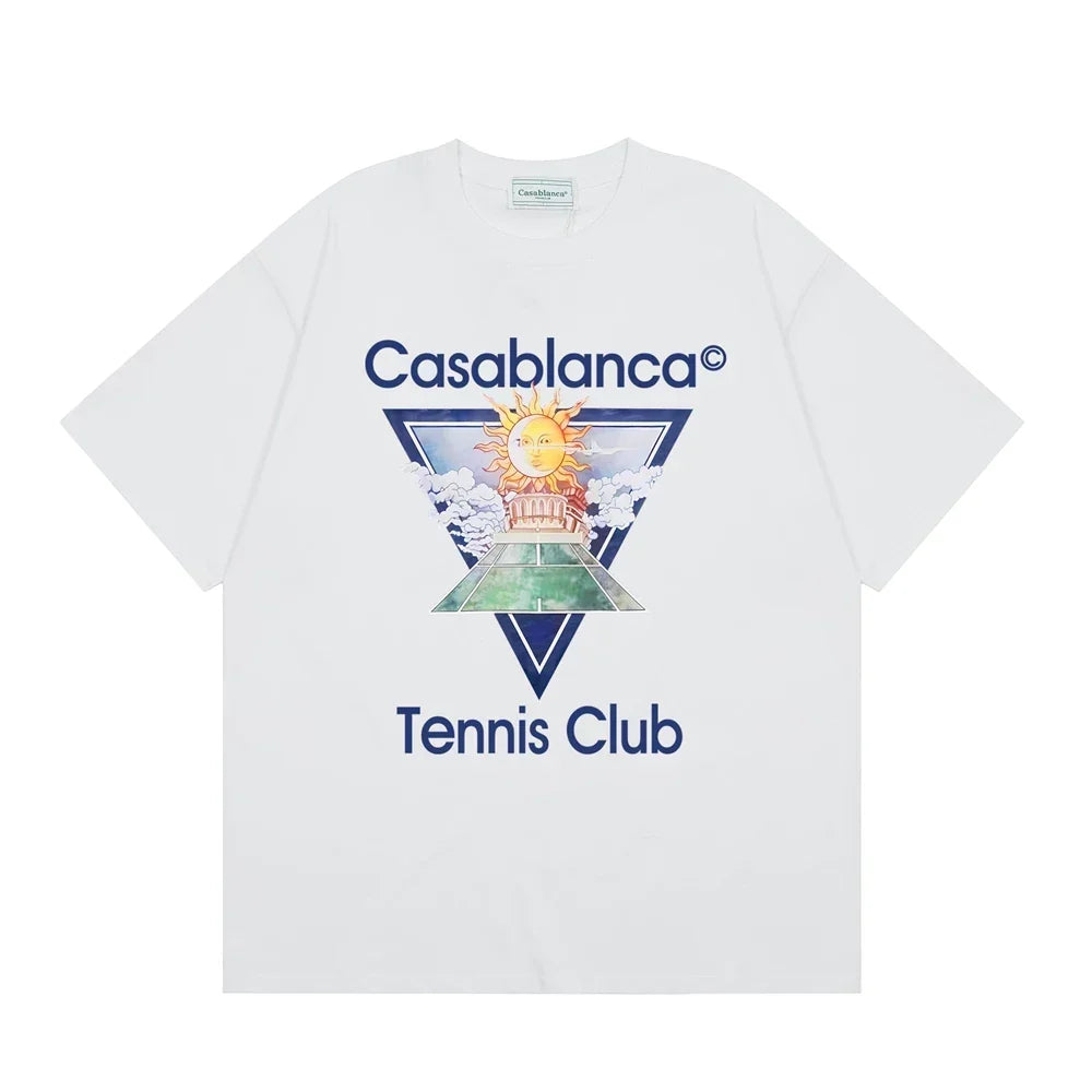 Casablanca Tennis Club Sun & Court T-Shirt - White