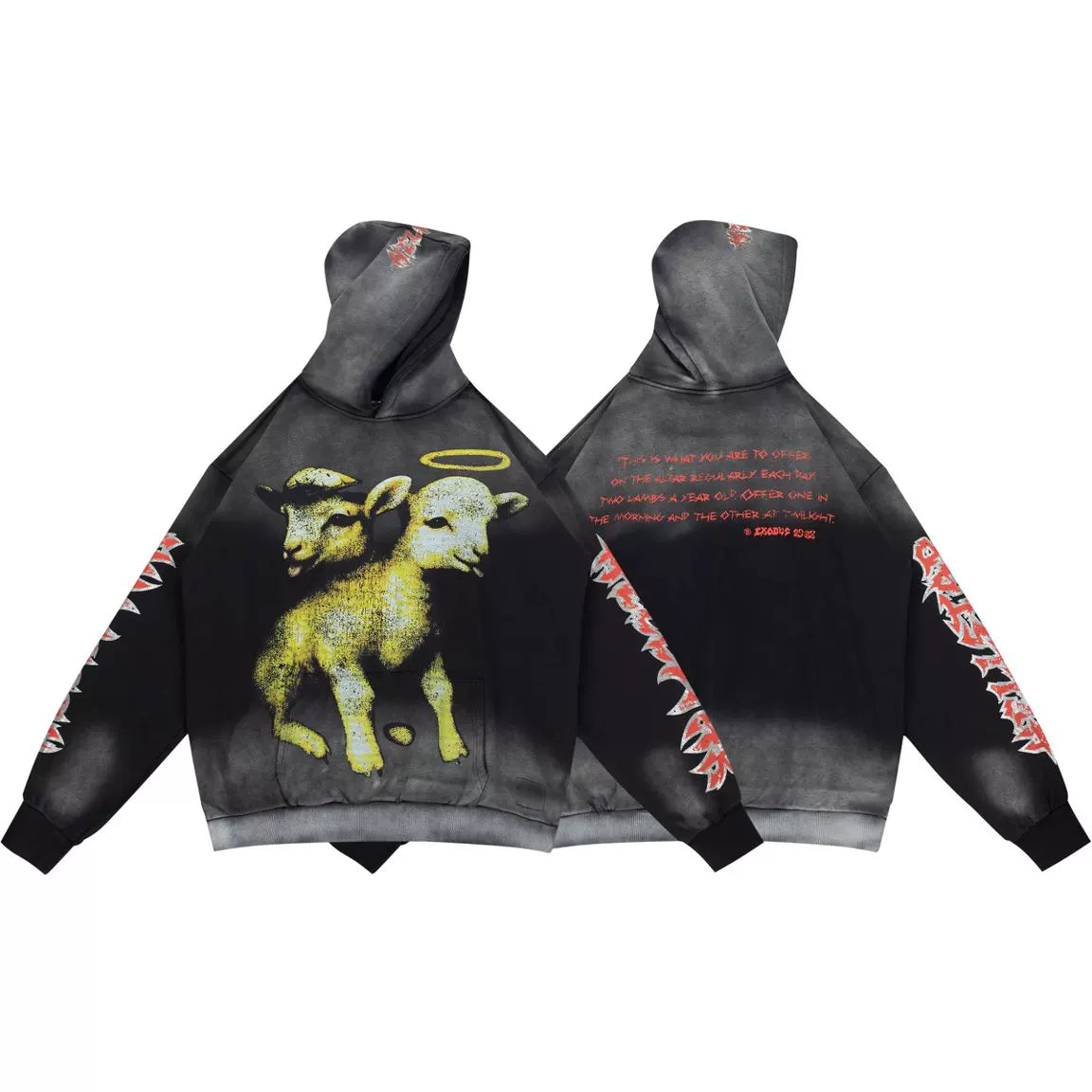 HELLSTAR Vintage Lamb Print Hoodie
