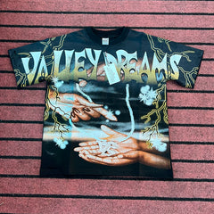 Valleydream Black Lightning Hands Art Valley Dreams Vintage T-Shirt