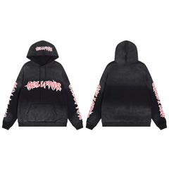 Hellstar Black Pink Print Hoodie