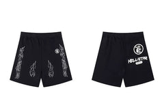 Hellstar Black White Side Print Shorts