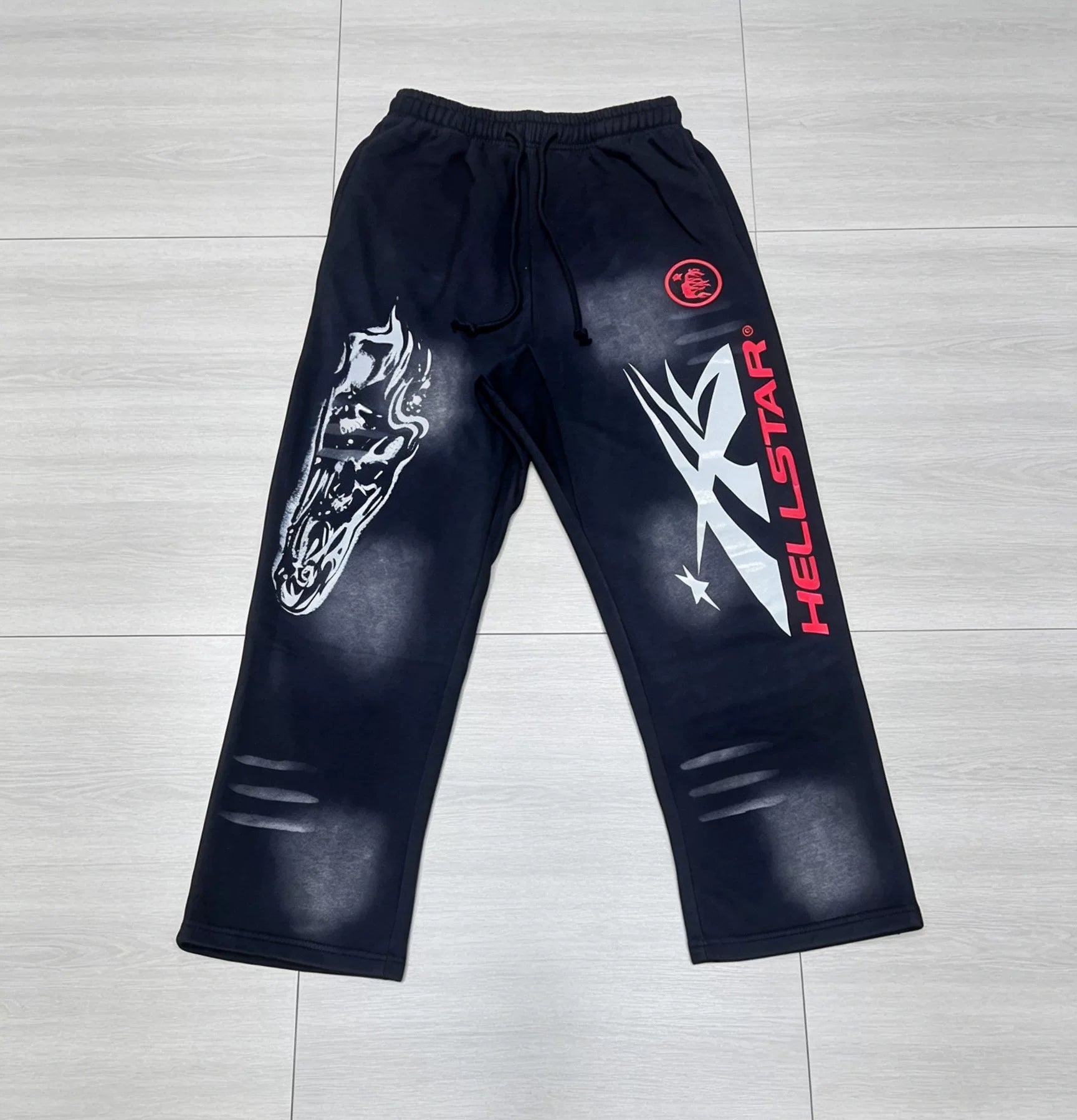 HELLSTAR Black Skull Print HELLSTAR Sweatpants