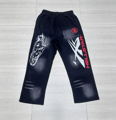 HELLSTAR Black Skull Print HELLSTAR Sweatpants