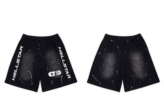 Hellstar Black Flame Graphic Shorts