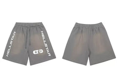 Hellstar Grey Side Letter Shorts