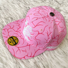 Hellstar Pink Crackle Pattern Flat Brim Cap