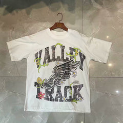 Valleydream White Wing Floral Valley Track Vintage Graphic T-Shirt