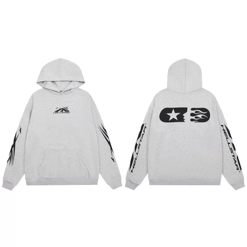 Hellstar Light Grey Star R Hoodie
