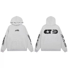 Hellstar Light Grey Star R Hoodie