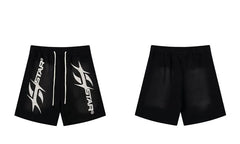Hellstar Black White Print Shorts