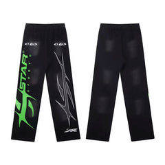 Hellstar Black STAR Print Sweatpants